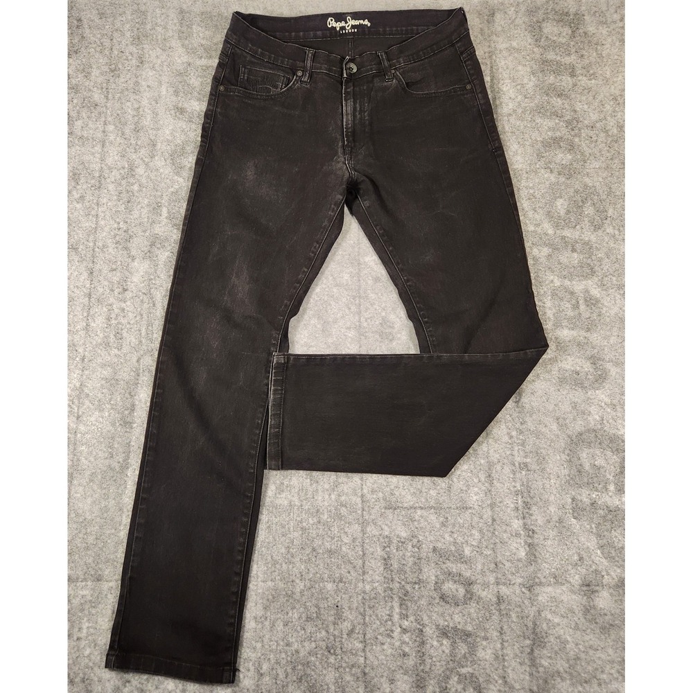pepe jeans men‎ 32x30 black Vapour straight mid rise